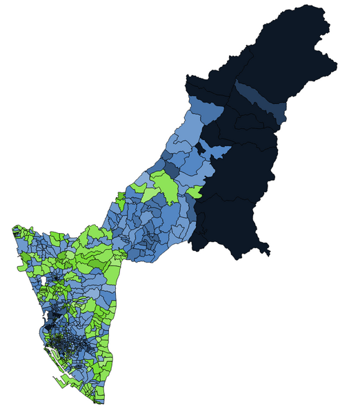 File:2018 高雄市市長選舉各里得票.png