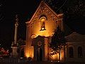 Illuminated Church of St Stephen the King, Bratislava [cs] at night