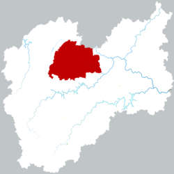 Location of Songyang County within Lishui