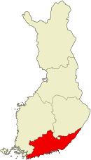 Location of Southern Finland Province