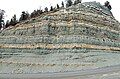 Unnamed middle member, Green River Formation along U.S. Highway 191 near Indian Canyon Summit, Duchesne County, Utah.