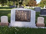 Back side of Jane Manning's grave marker