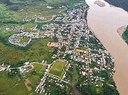 Aerial view of the town