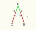 Hart's second inversor: AB = AC = BD = 4 CE = ED = 2 Af = Bg = 3 fC = gD = 1 fg = 2