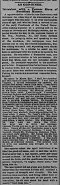 In 1875, the St. Louis Globe published this interview with Moses Key, a former slave of James Monroe