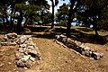 The entrance through the peribolos of the temple of Poseidon, Kalaureia, Greece. The location of the suicide of Demosthenes.