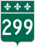 Route 299 marker