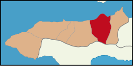 Map showing Çiftlikköy District in Yalova Province