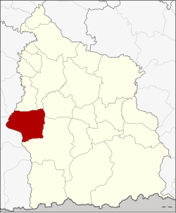 District location in Sisaket province