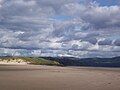 Black Rock Sands Beach looking towards Borth-y-Gest, Ynys Cyngar and the Afon Glaslyn estuary.