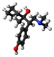 Ball-and-stick model of desvenlafaxine