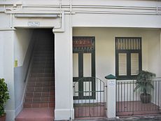 Stairs leading up to Pelangi Pride Centre, just beside the Action for AIDS office.