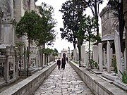 The cemetery behind the mosque