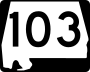 State Route 103 marker