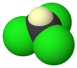 Spacefill model of deuterated chloroform