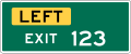 E1-5gP 3 Digit Left Exit Number (plaque)