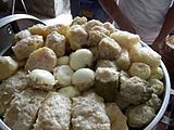 Varieties of steamed siomay to choose; tofu, potatoes, cabbages, bitter gourd, and eggs