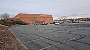 The parking lot of Macy's, the last remaining store.