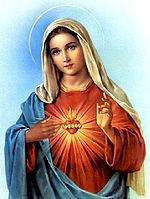 Typical image of the Immaculate Heart of Mary