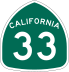 State Route 33 marker