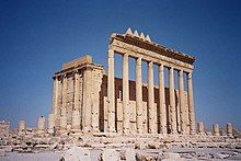 Temple ruins, with eight columns remaining