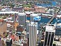 Buildings in the Darling Harbour area; most of this land is in the Parish of St Andrew except for Wentworth Park and the land beyond it.