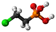 Ball-and-stick model of the ethephon