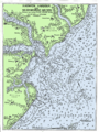 An 1804 chart of Harwich area from a survey by Graeme Spence - enlargement shows "Ray Isle".