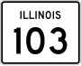 Illinois Route 103 marker