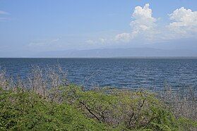 Lake Enriquillo, Dominican Republic and Haiti, the island of Hispaniola