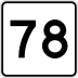 Route 78 marker