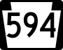 Pennsylvania Route 594 marker