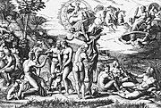 Judgement of Paris Engraving (c. 1515) by Marcantonio Raimondi to a design by Raphael