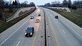 Looking north on Wisconsin State Highway 441 from the Newberry Street viaduct in Appleton, Wisconsin.