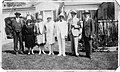 In California - Józef (2nd from the right) and Helen (in the middle) E Hojka Kubisz with family