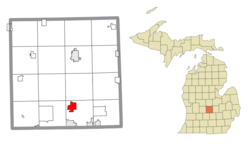 Location within Clinton County