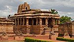 A Hindu temple in red stone