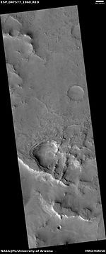 Wide view of rock layers, as seen by HiRISE under HiWish program