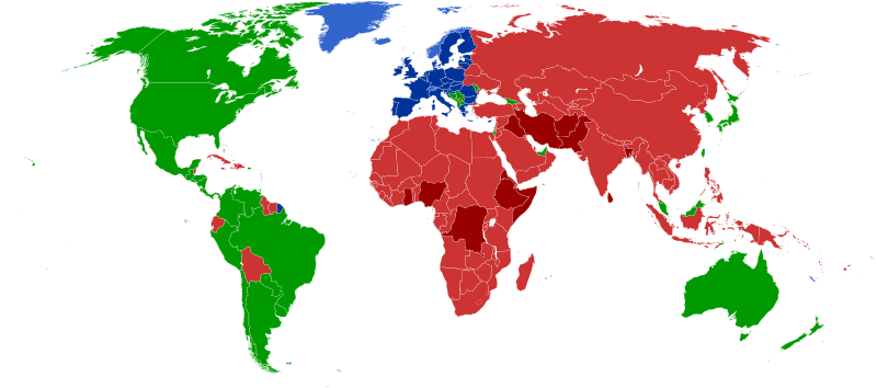 File:EU visa countries.svg