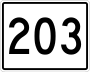 State Route 203 marker