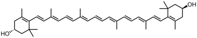 Line structure of "meso"-zeaxanthin