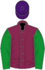 Garnet, green sleeves, purple cap