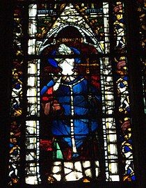 Saint Remigius of Rouen (Stained glass, Cathedral of Notre-Dame in Rouen)