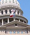 Image 29The U.S. and Texas flags at the Texas State Capitol. (from History of Texas)