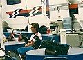 Joe Amato (dragster driver) relaxing in his pit area during the 2001 Southern Nationals.