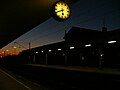 Railroad station at sunrise