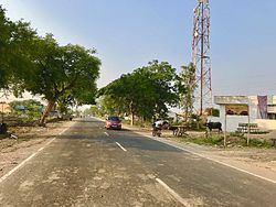 Amaravathi Road in village