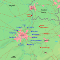 German-labelled map of Liège fortifications