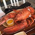 Lobster served at the Fisherman's Wharf