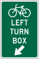 D11-20a Bicycle left turn box